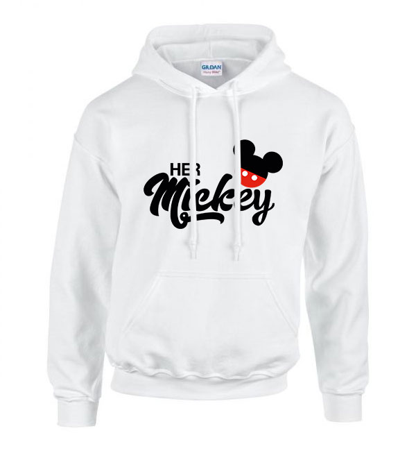 her mickey páros pároknak Fehér Férfi Kapucnis Pulóver