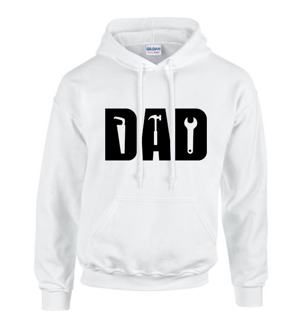 apa apáknak apák napja dad Fehér Férfi Kapucnis Pulóver
