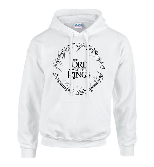 gyűrűk ura the lord of the rings Fehér Férfi Kapucnis Pulóver