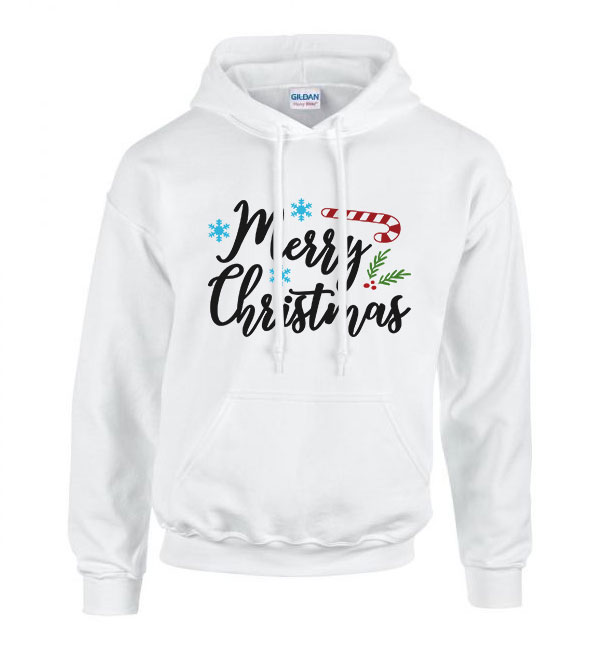 karácony christmas Fehér Férfi Kapucnis Pulóver