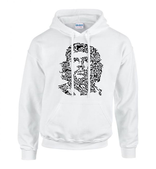 Che Guevara Fehér Férfi Kapucnis Pulóver