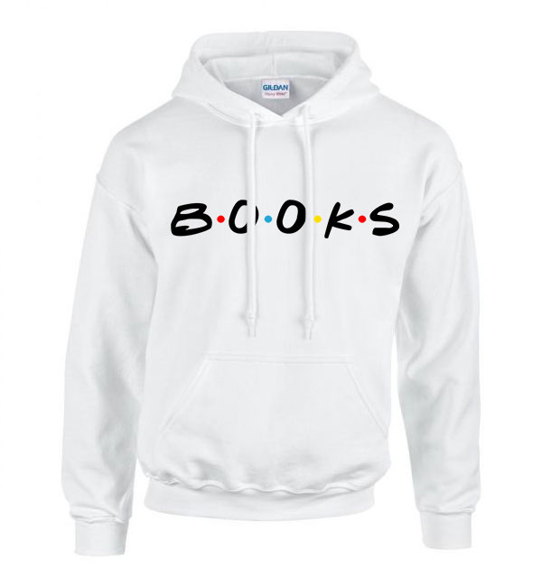 olvasás könyvek books Fehér Férfi Kapucnis Pulóver