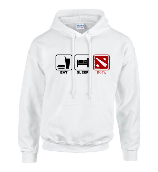 dota 2 Fehér Férfi Kapucnis Pulóver