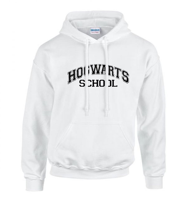 harry potter roxfort hogwarts Fehér Férfi Kapucnis Pulóver