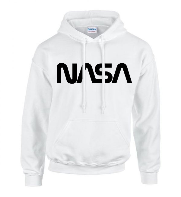 nasa Fehér Férfi Kapucnis Pulóver