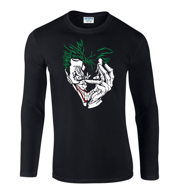 Joker Fekete Férfi Hosszú Ujjú Póló
