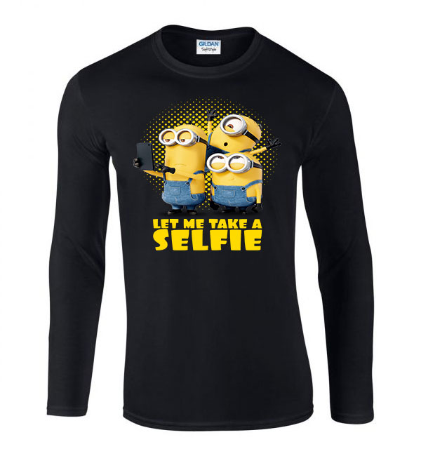 minions minyonok mel bob Fekete Férfi Hosszú Ujjú Póló