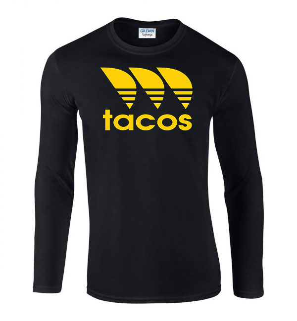 taco tacos Fekete Férfi Hosszú Ujjú Póló
