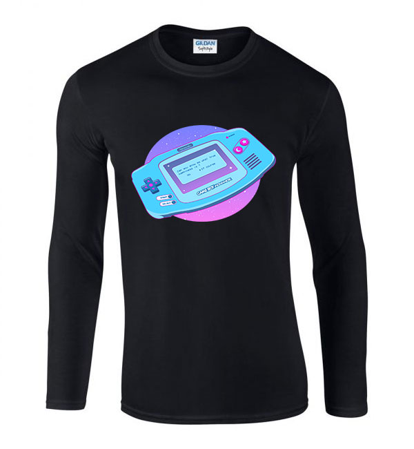 gameboy advance Fekete Férfi Hosszú Ujjú Póló