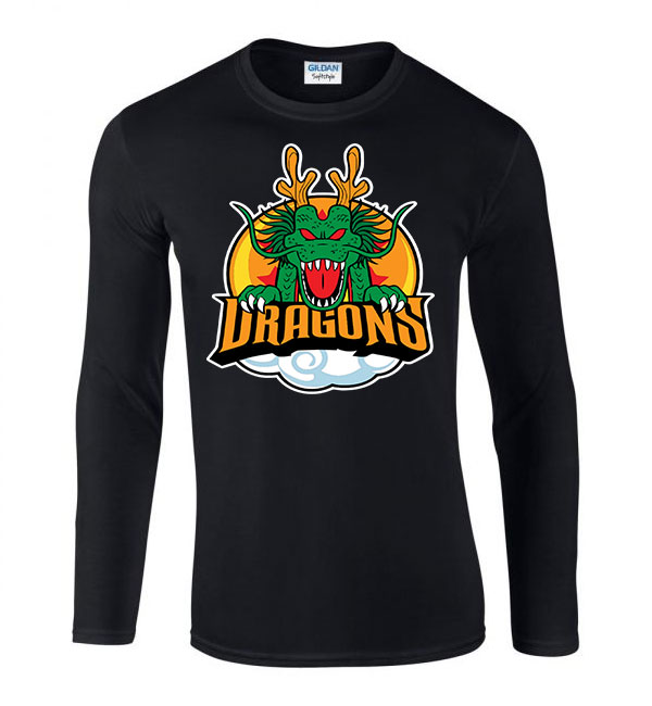 Dragons dragon ball shenlong Fekete Férfi Hosszú Ujjú Póló