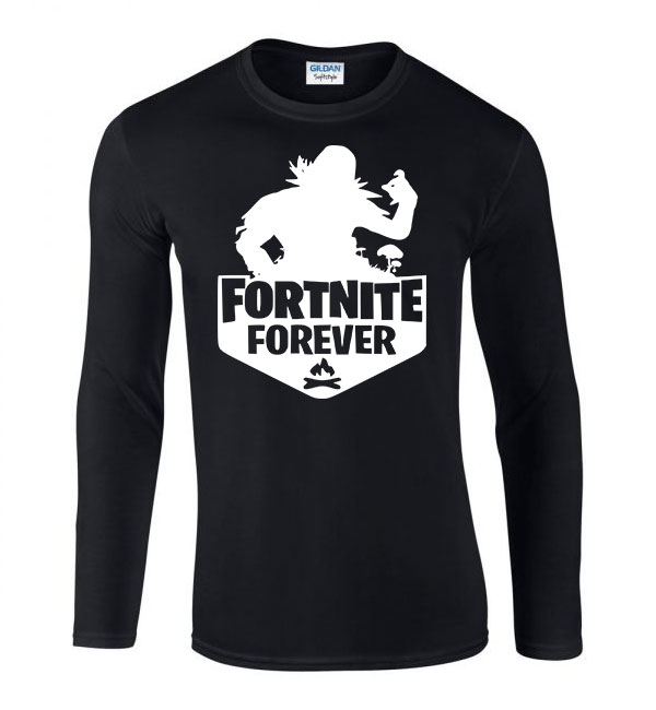 fortnite forever Fekete Férfi Hosszú Ujjú Póló