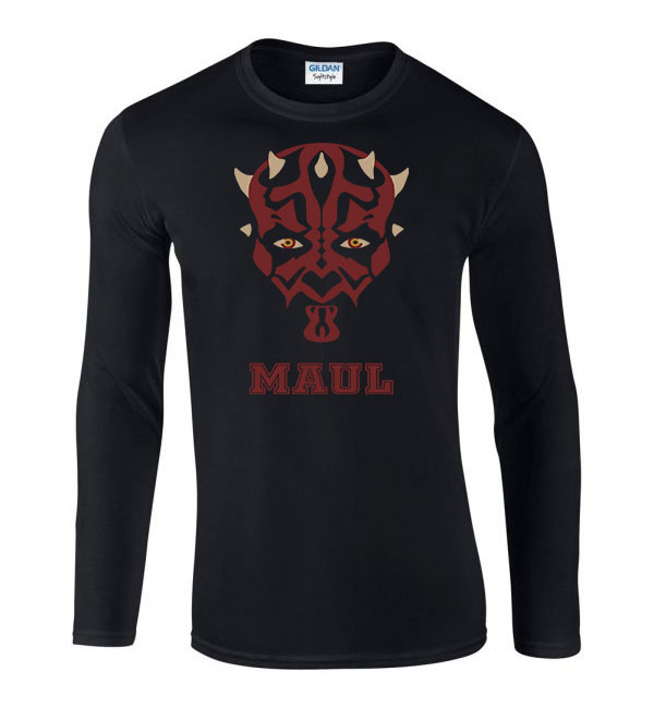 darth maul star wars Fekete Férfi Hosszú Ujjú Póló