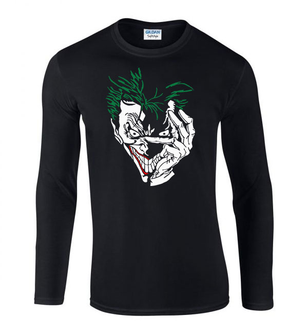 Joker Fekete Férfi Hosszú Ujjú Póló