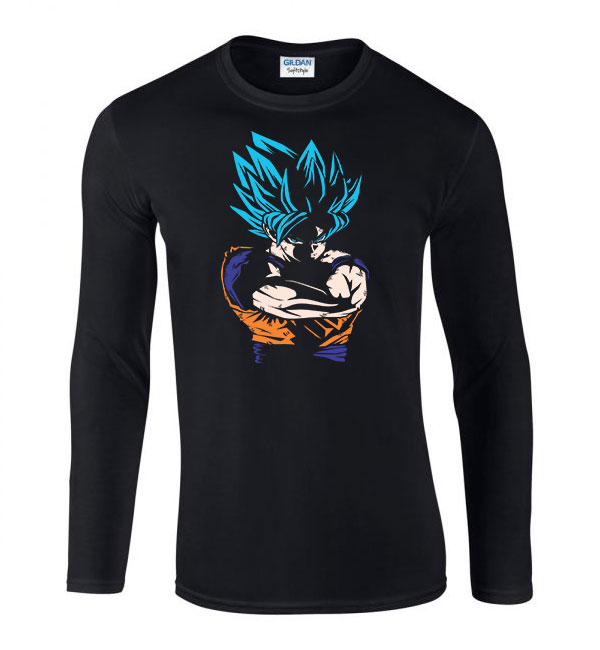 son goku dragon ball Fekete Férfi Hosszú Ujjú Póló