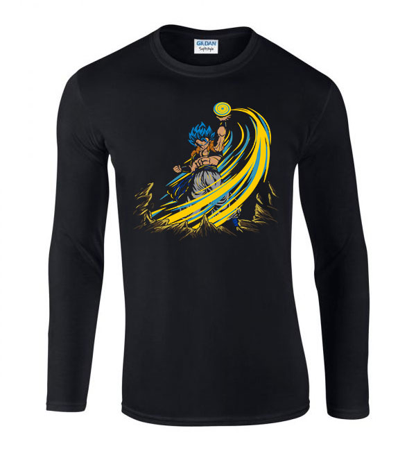 son goku dragon ball Fekete Férfi Hosszú Ujjú Póló