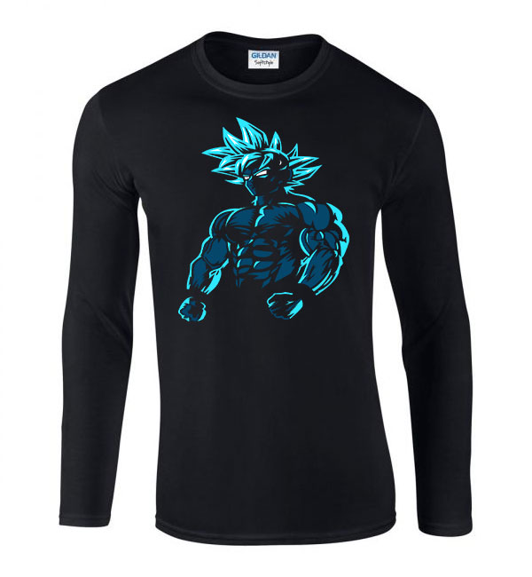 son goku dragon ball Fekete Férfi Hosszú Ujjú Póló