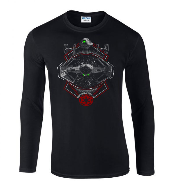 star wars tie fighter Fekete Férfi Hosszú Ujjú Póló