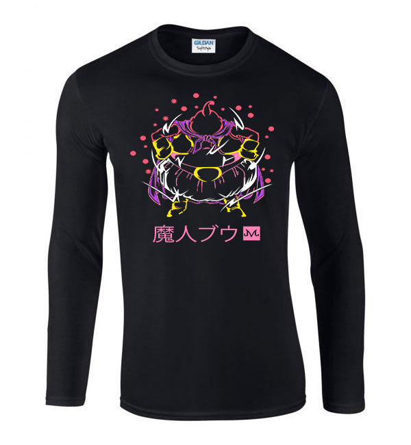 majin buu dragon ball Fekete Férfi Hosszú Ujjú Póló