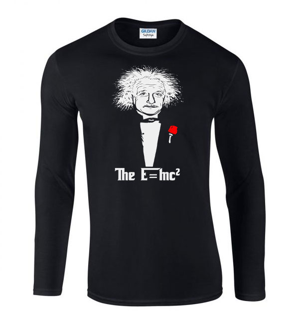 albert einstein Fekete Férfi Hosszú Ujjú Póló