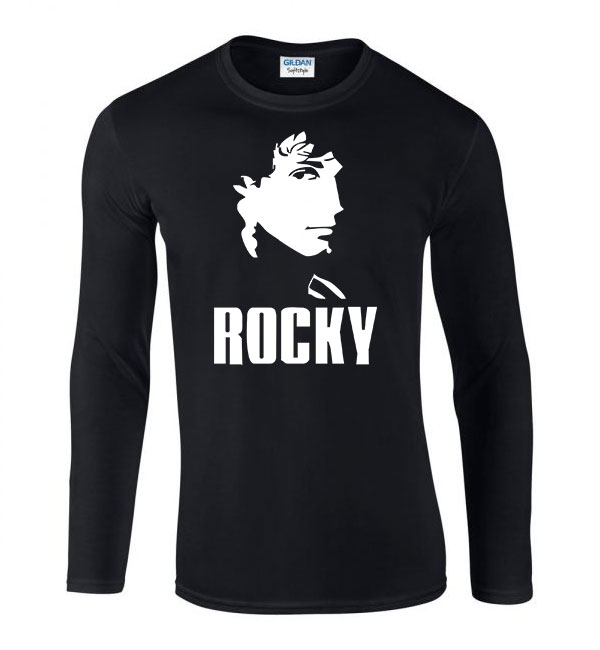rocky Fekete Férfi Hosszú Ujjú Póló