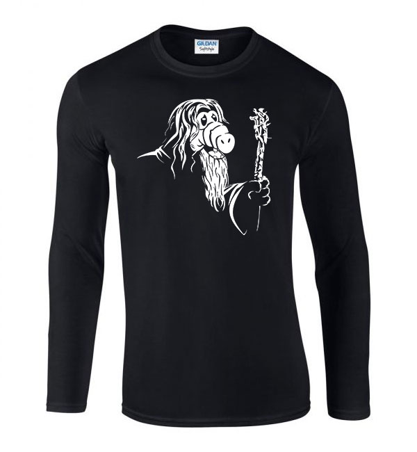 gandalf alf Fekete Férfi Hosszú Ujjú Póló
