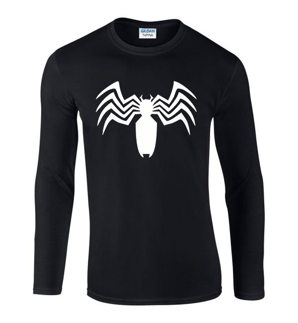 spider man pókember Fekete Férfi Hosszú Ujjú Póló