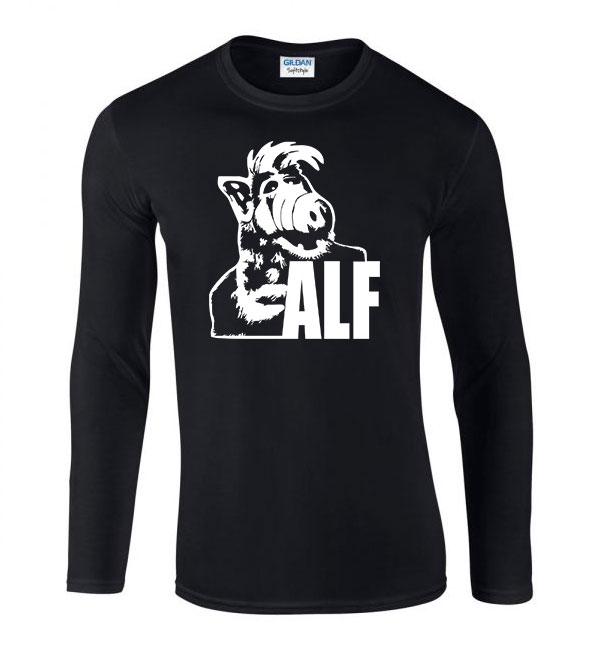 alf Fekete Férfi Hosszú Ujjú Póló