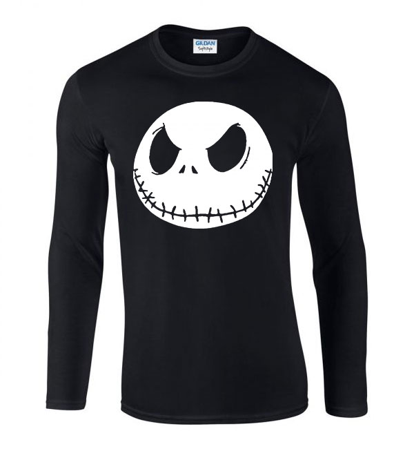 jack skellington Fekete Férfi Hosszú Ujjú Póló
