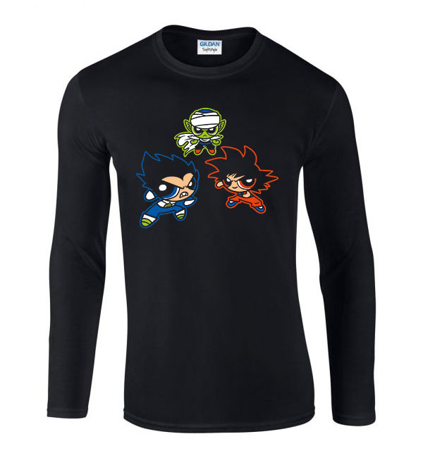 pindúr pandúrok dragon ball son goku Fekete Férfi Hosszú Ujjú Póló