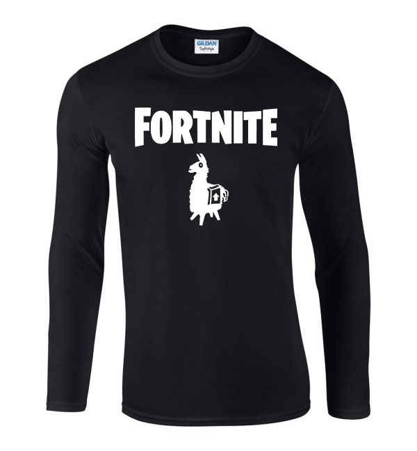 fortnite loot láma Fekete Férfi Hosszú Ujjú Póló