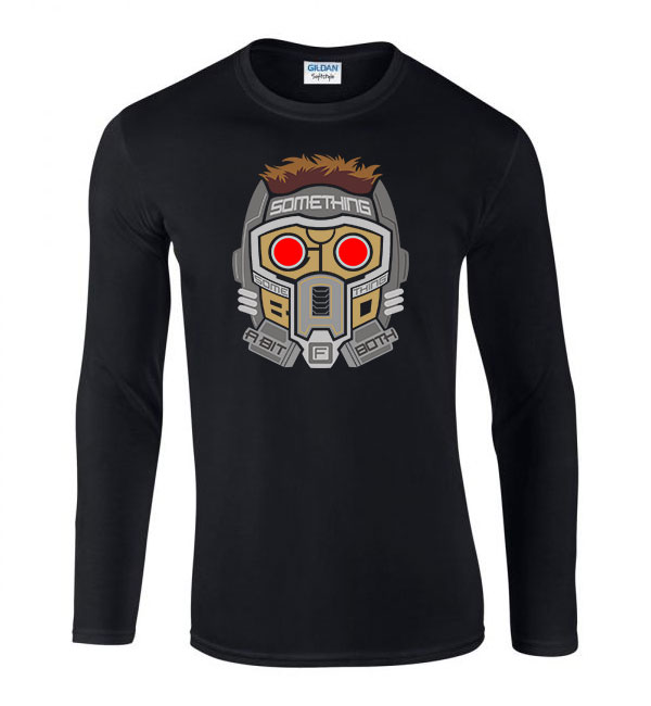 a galaxis őrzői peter star lord űrlord Fekete Férfi Hosszú Ujjú Póló