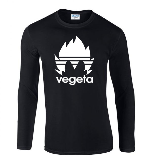 vegeta dragon ball Fekete Férfi Hosszú Ujjú Póló