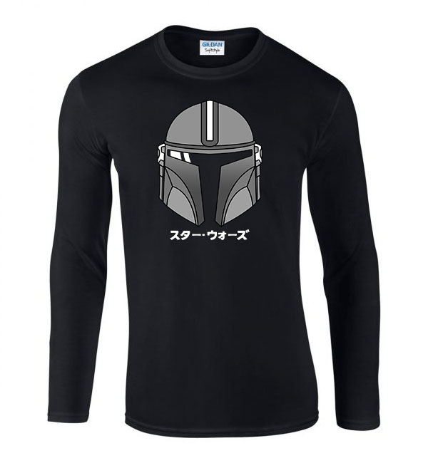 mandalorian baba yoda baby yoda Fekete Férfi Hosszú Ujjú Póló