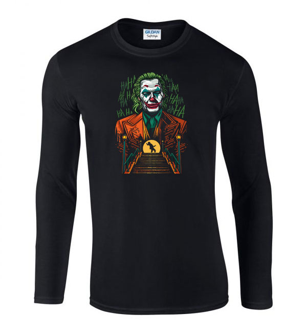 joker Fekete Férfi Hosszú Ujjú Póló