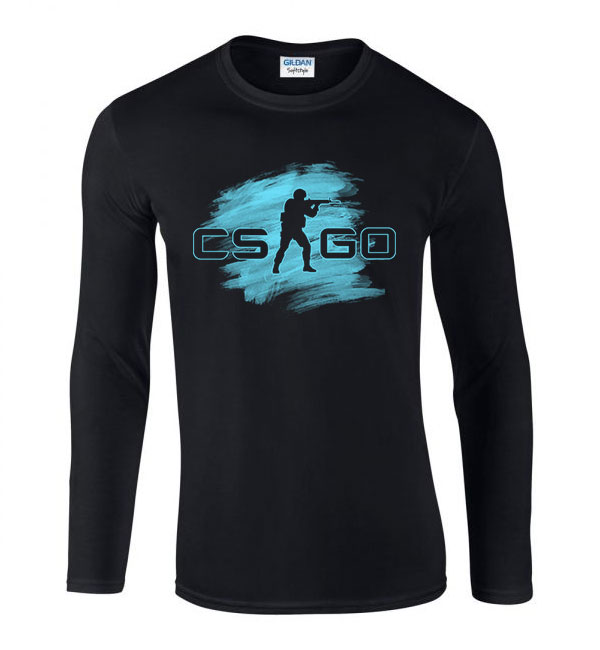 counter strike cs go Fekete Férfi Hosszú Ujjú Póló