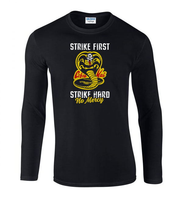 cobra kai karate kölyök Fekete Férfi Hosszú Ujjú Póló
