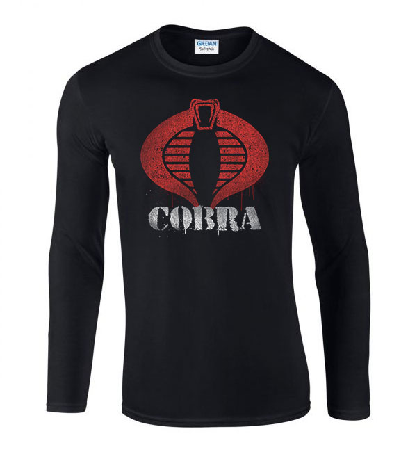 gi joe cobra Fekete Férfi Hosszú Ujjú Póló