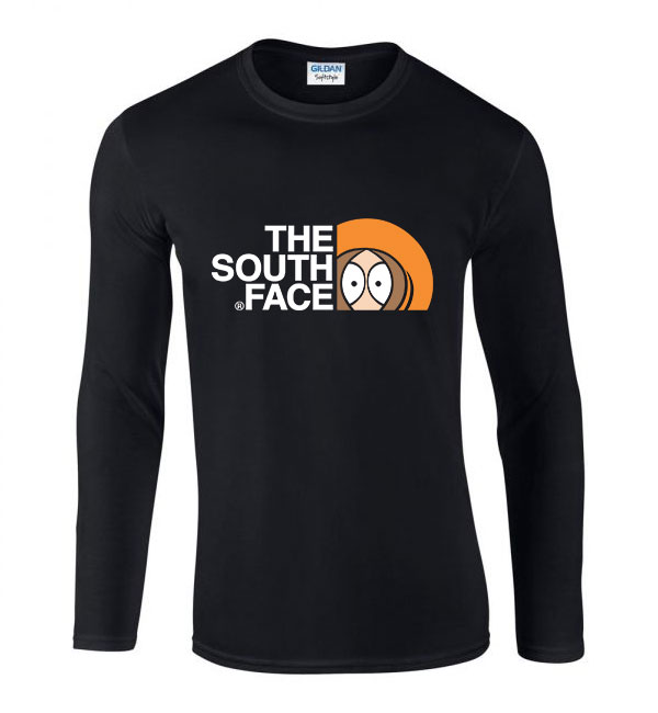 the south face south park kenny Fekete Férfi Hosszú Ujjú Póló