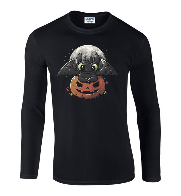 éjfúria halloween Fekete Férfi Hosszú Ujjú Póló
