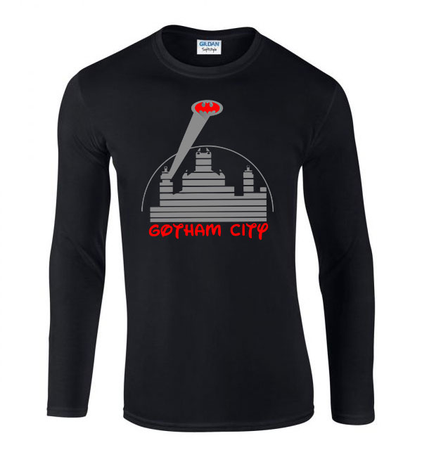 batman gotham Fekete Férfi Hosszú Ujjú Póló