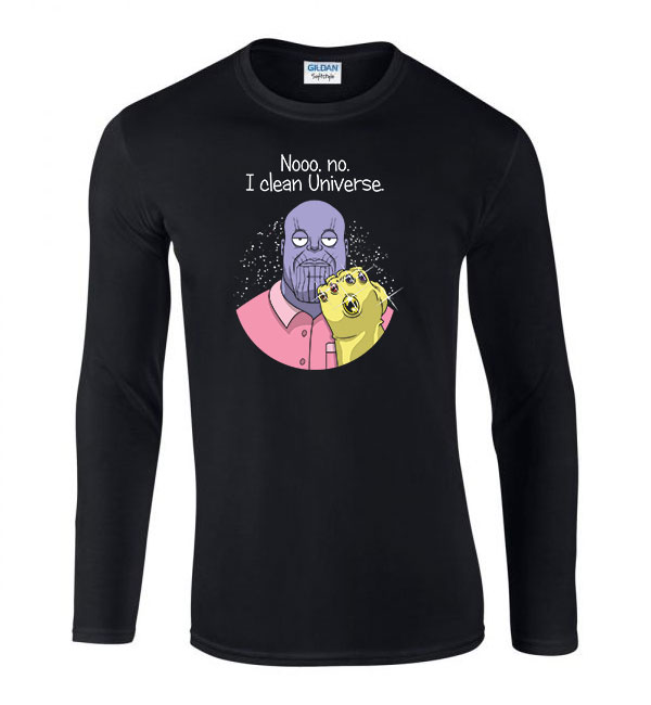 consuela thanos family guy Fekete Férfi Hosszú Ujjú Póló