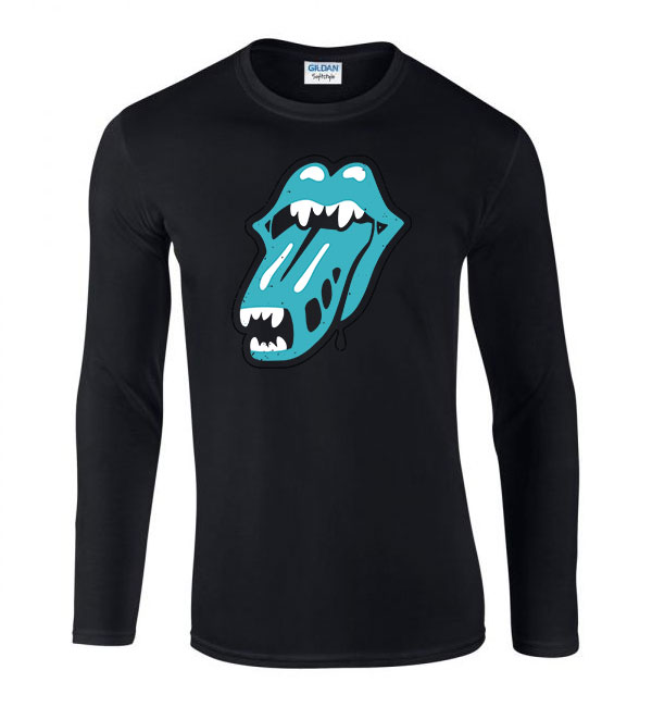 alien kiss Fekete Férfi Hosszú Ujjú Póló