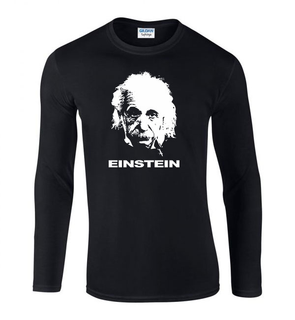albert einstein Fekete Férfi Hosszú Ujjú Póló