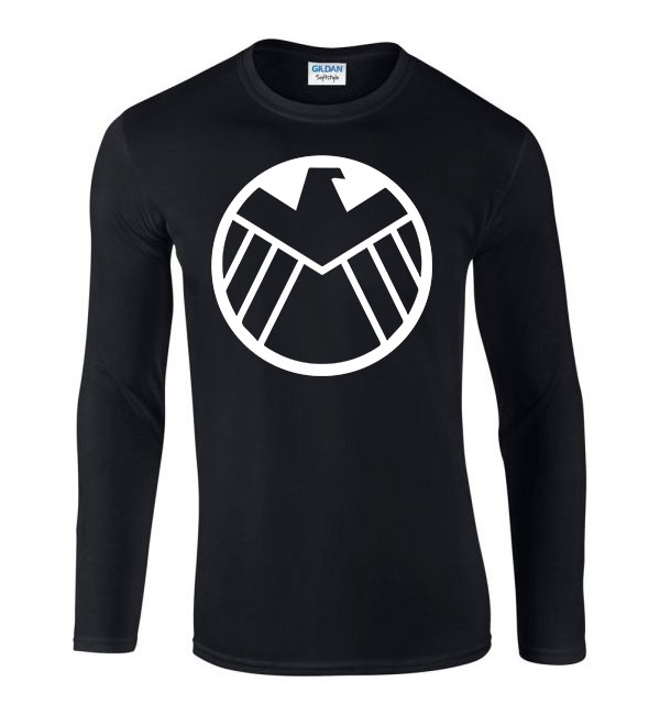 shield avengers Fekete Férfi Hosszú Ujjú Póló