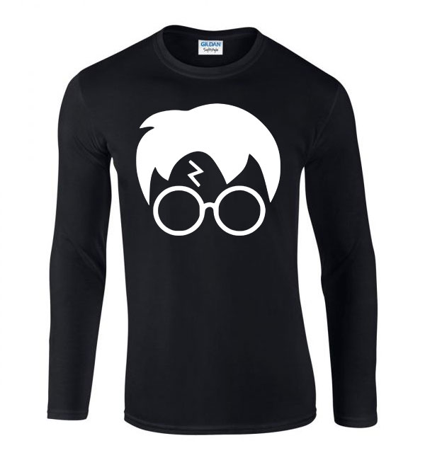 harry potter Fekete Férfi Hosszú Ujjú Póló
