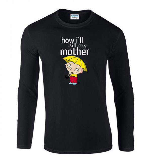 stewie griffin family guy Fekete Férfi Hosszú Ujjú Póló