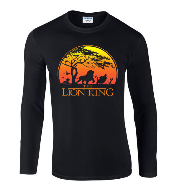 the lion king az oroszlánkirály Fekete Férfi Hosszú Ujjú Póló