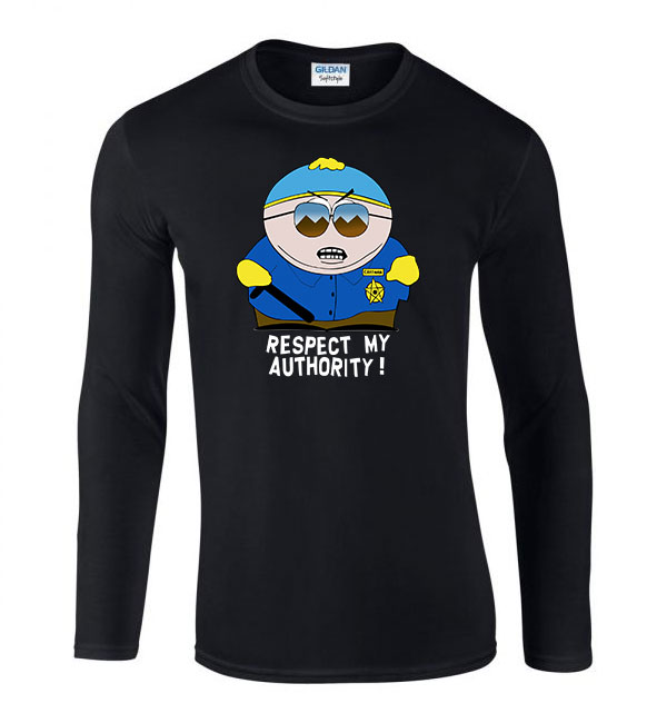 south park eric cartman Fekete Férfi Hosszú Ujjú Póló