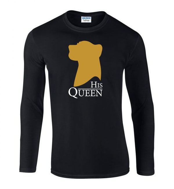 his queen páros pároknak Fekete Férfi Hosszú Ujjú Póló