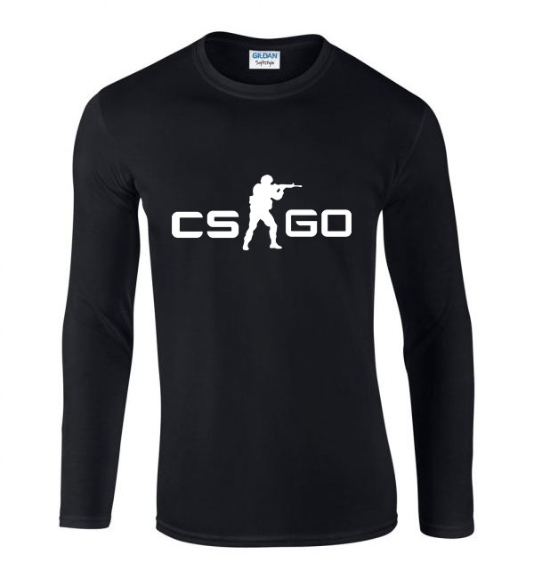 counter strike cs go Fekete Férfi Hosszú Ujjú Póló